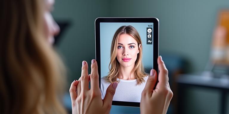 Réalité augmentée pour essai coiffure